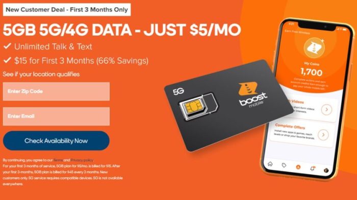 Boost mobile phone deals for existing customers